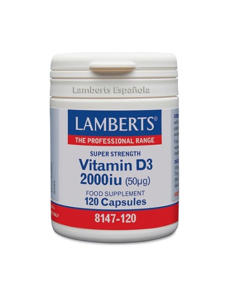 Vitamina D3 2000 UI (50 µg) 120 cápsulas Lamberts