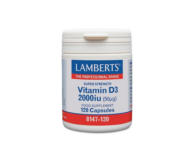 Vitamina D3 2000 UI (50 µg) 120 cápsulas Lamberts