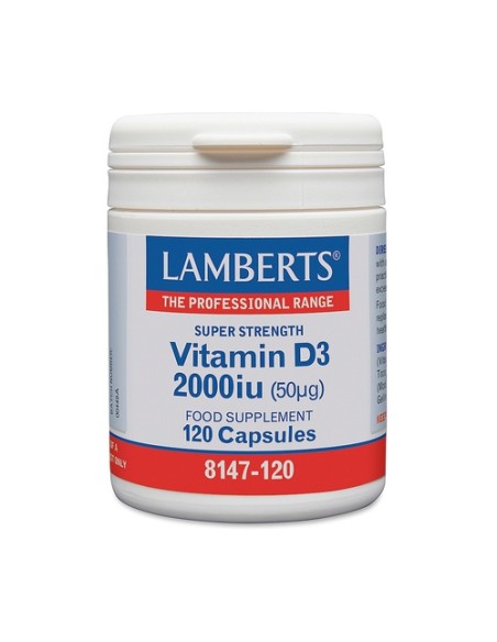 Vitamina D3 2000 UI (50 µg) 120 cápsulas Lamberts