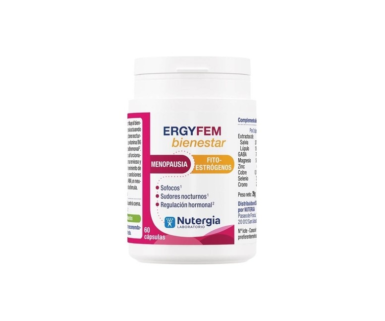 Ergyfem Bienestar Menopausia 60 cápsulas Nutergia