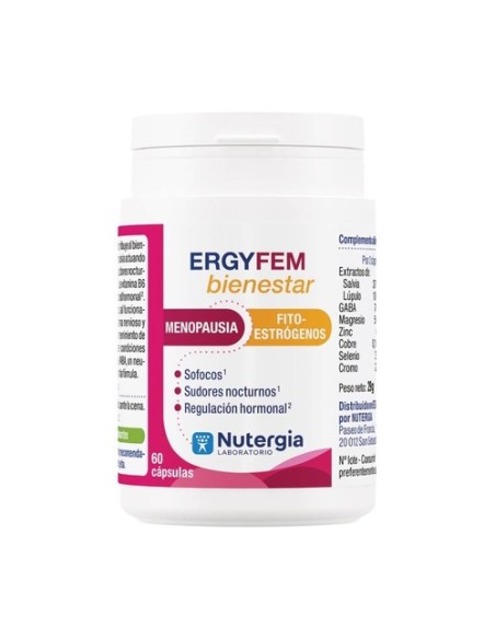 Ergyfem Bienestar Menopausia 60 cápsulas Nutergia