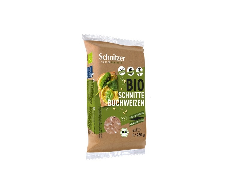 Pan fermentado de trigo sarraceno sin gluten 250 g Schnitzer