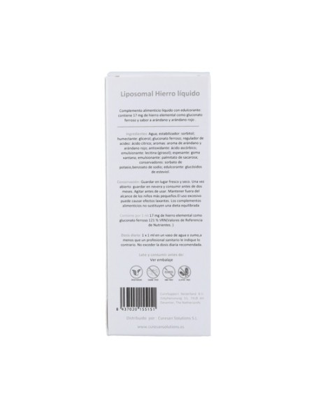 Liposomal hierro 60 ml Curesupport