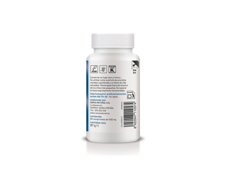 Fósforo liberación sostenida 60 comprimidos de 1450mg Soria Natural