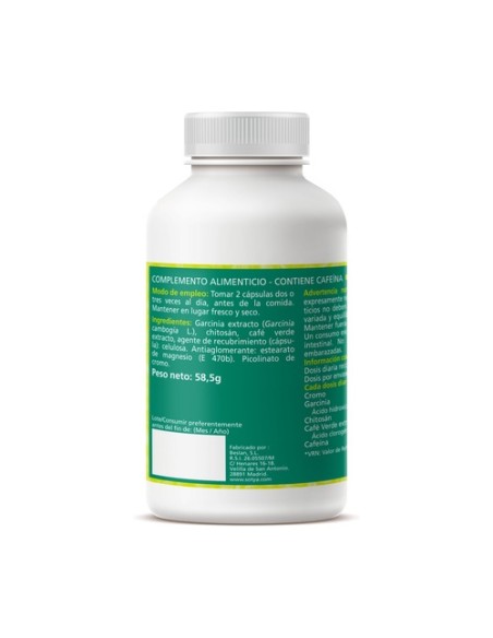 Café Verde, Garcinia, Chitosan y Cromo 90 cápsulas de 650mg Sotya