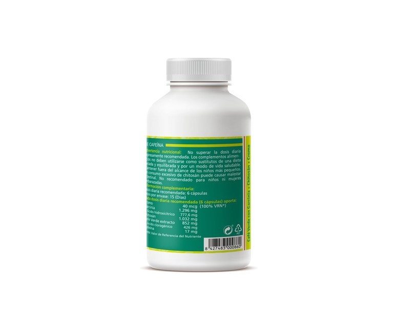 Café Verde, Garcinia, Chitosan y Cromo 90 cápsulas de 650mg Sotya