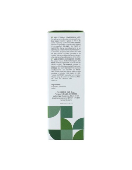Aceite Esencial Bálsamo de Copaiba 10 ml de aceite esencial Terpenic