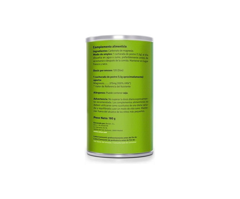 Carbonato de Magnesio 180 g de polvo Sotya