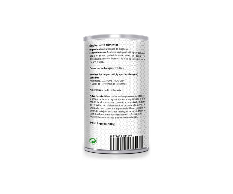 Carbonato de Magnesio 180 g de polvo Sotya