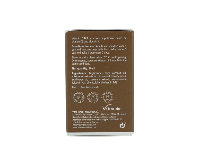 Vitamina D3K2 10 ml Vitae