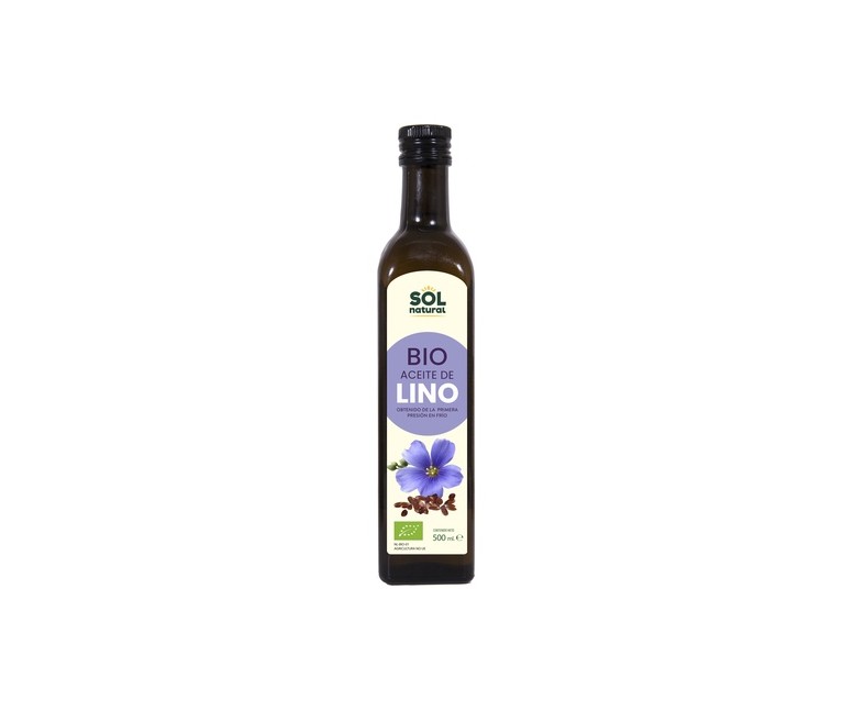 Aceite de lino 1ª presión en frío grande Bio 500 ml Sol Natural