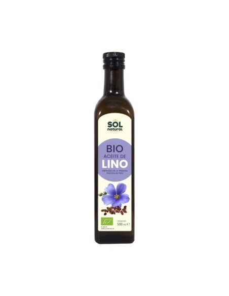 Aceite de lino 1ª presión en frío grande Bio 500 ml Sol Natural