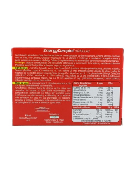 Energy Complet 30 cápsulas ESI