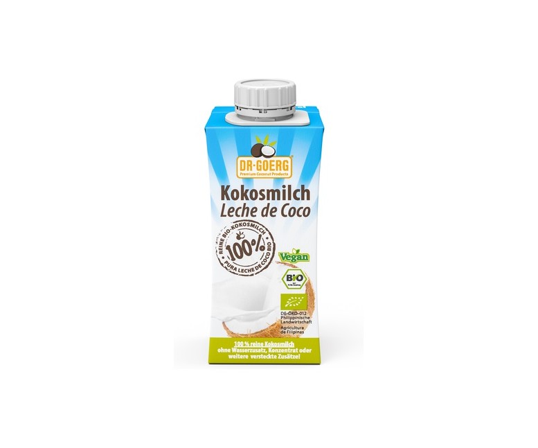Leche de Coco Premium Orgánica 200 ml (Coco) Dr. Goerg