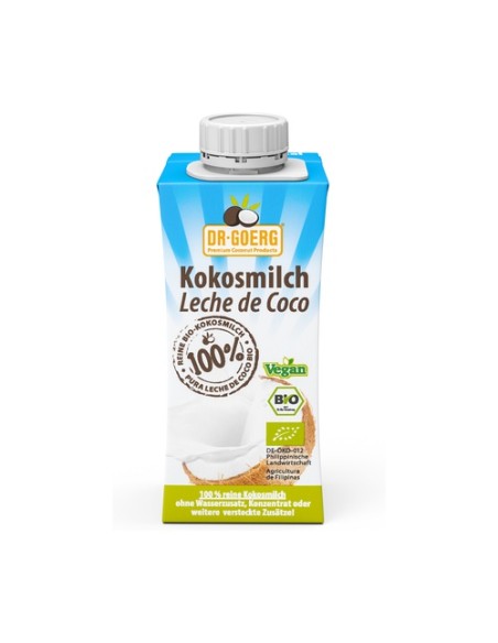 Leche de Coco Premium Orgánica 200 ml (Coco) Dr. Goerg