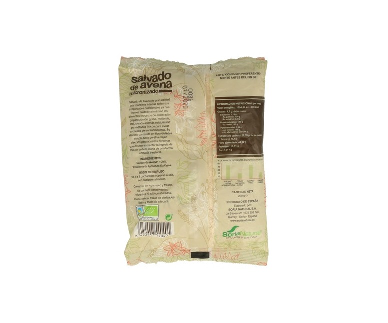 Salvado Avena Bio 250 g Soria Natural