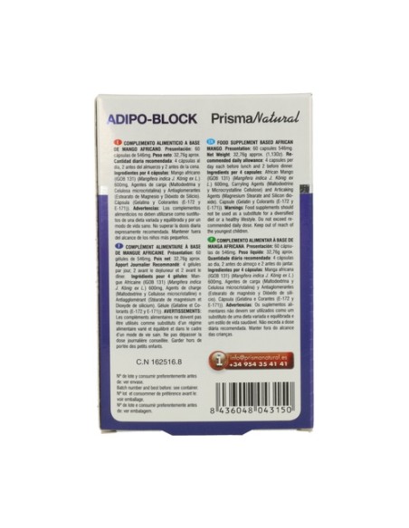 Adipo-Block (Mango Áfricano) 60 cápsulas Prisma Natural