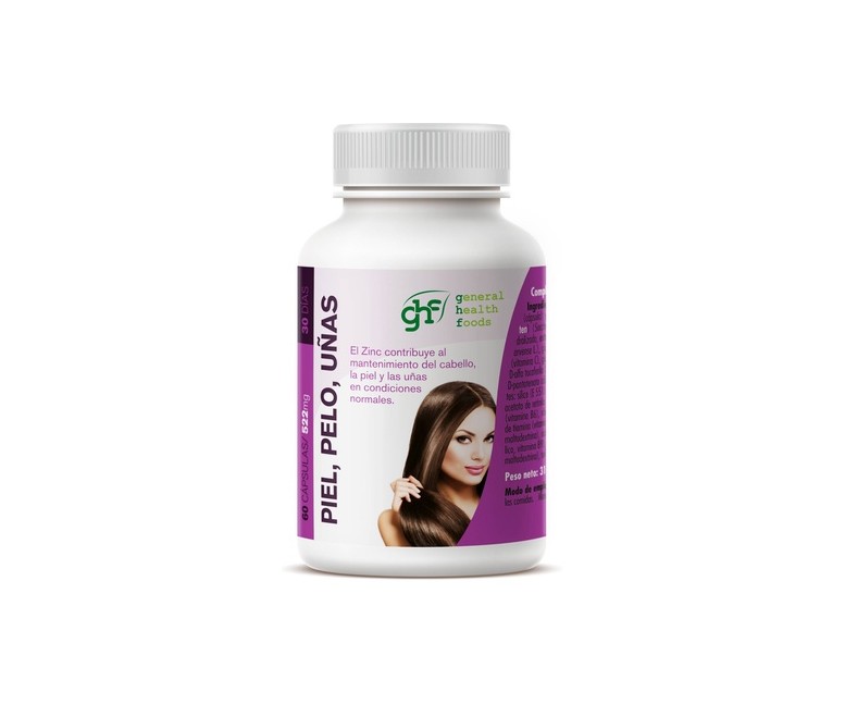 Piel, pelo y uñas 60 cápsulas de 522mg GHF