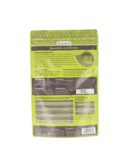 Hierba Cebada Bio Superalimentos 125 g Drasanvi