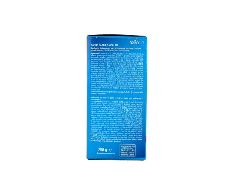 Batido de Chocolate 5 sobres de 50g Biform