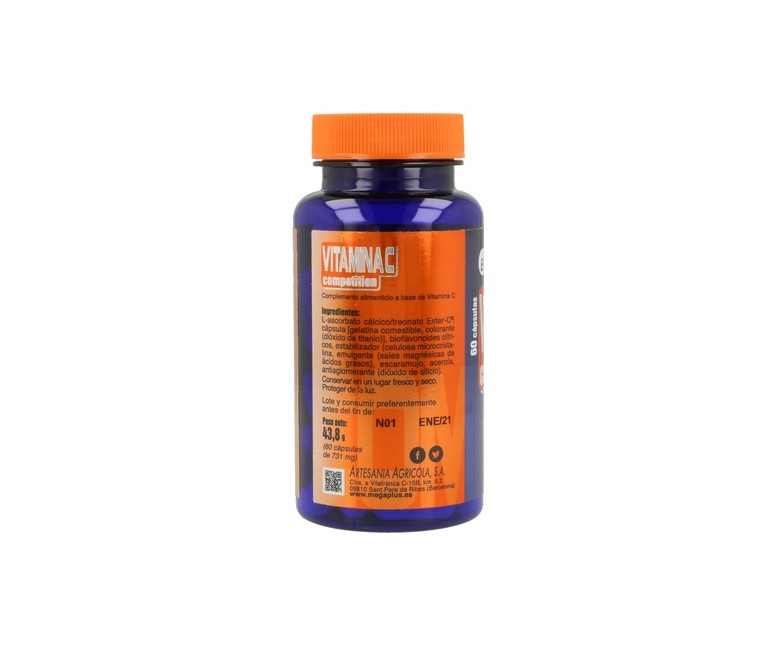 Vitamina C 60 cápsulas Mega Plus
