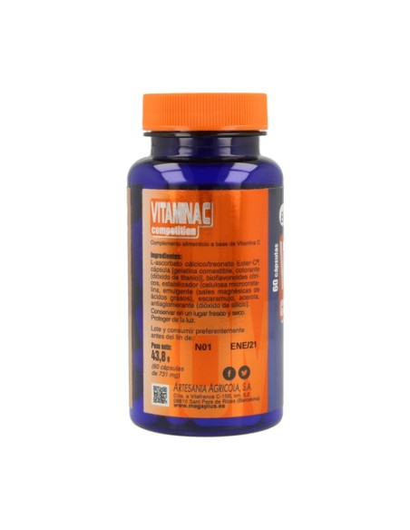 Vitamina C 60 cápsulas Mega Plus