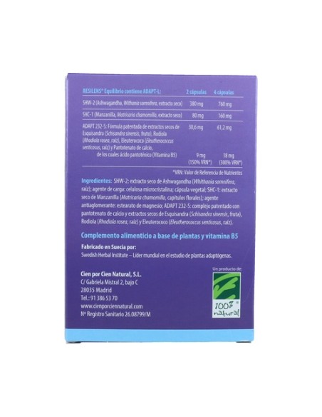 Resiliens® Equilibrio 60 cápsulas 100% Natural