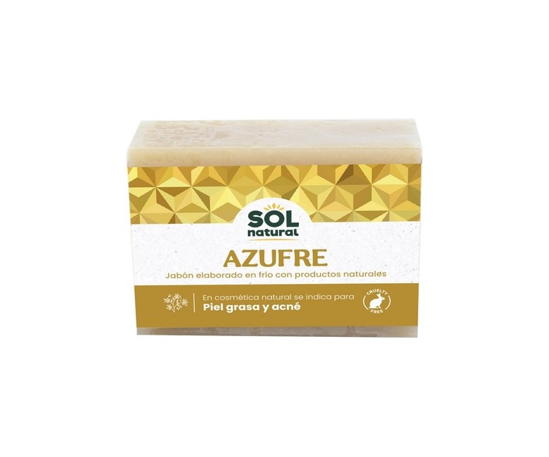 Jabón natural de azufre 100 g Sol Natural