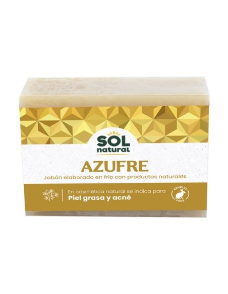 Jabón natural de azufre 100 g Sol Natural