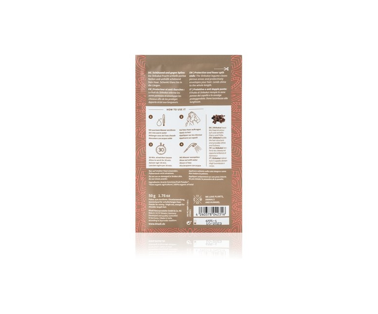 Mascarilla Capilar Ayurvédica Brillo Profundo Shikakai en Polvo 50 g Khadi