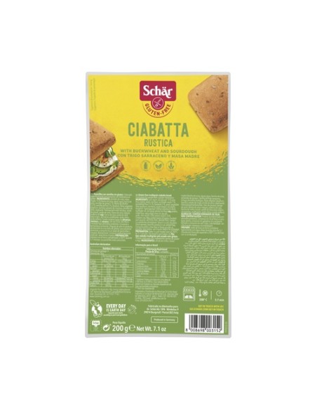 Pan ciabattine rustiche sin gluten 200 g Schär
