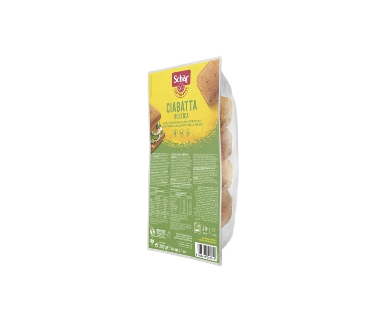 Pan ciabattine rustiche sin gluten 200 g Schär