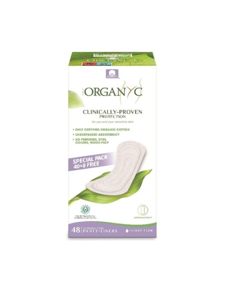 Salvaslip ultrafino 48 unidades Organyc