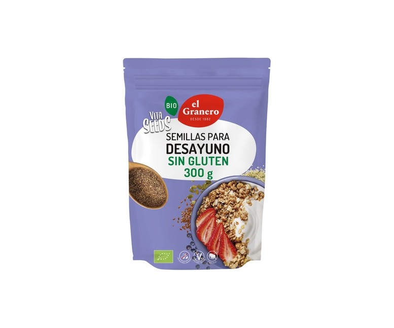 Vitaseeds semillas molidas para desayuno sin gluten Bio 300 g El Granero Integral