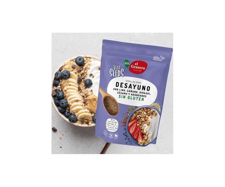 Vitaseeds semillas molidas para desayuno sin gluten Bio 300 g El Granero Integral