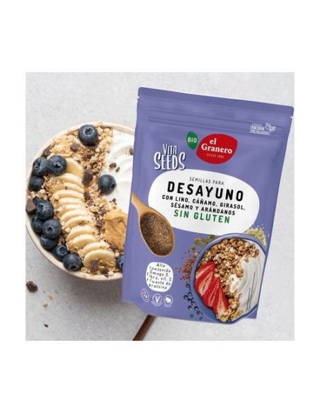 Vitaseeds semillas molidas para desayuno sin gluten Bio 300 g El Granero Integral