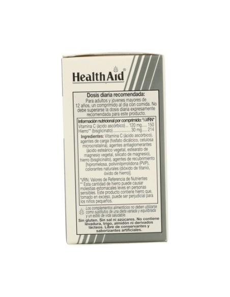 Hierro Vitamina C 30 comprimidos Health Aid