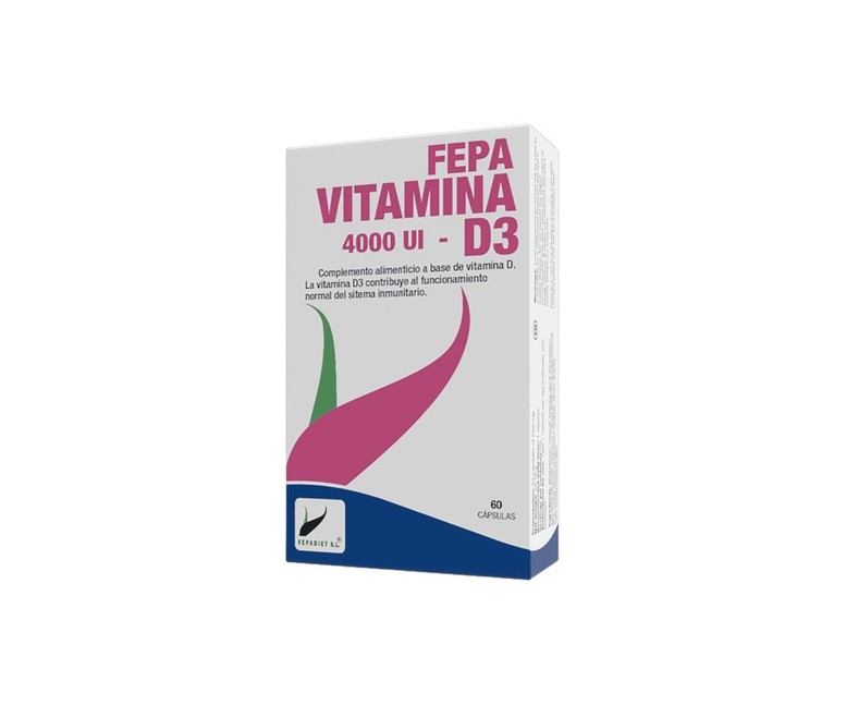 Fepa-vitamina D3 4000UI 60 cápsulas de 546mg Fepa