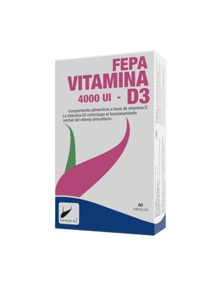 Fepa-vitamina D3 4000UI 60 cápsulas de 546mg Fepa