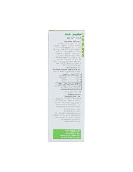 Composor 7 Diurin Complex Fórmula XXI 50 ml Soria Natural