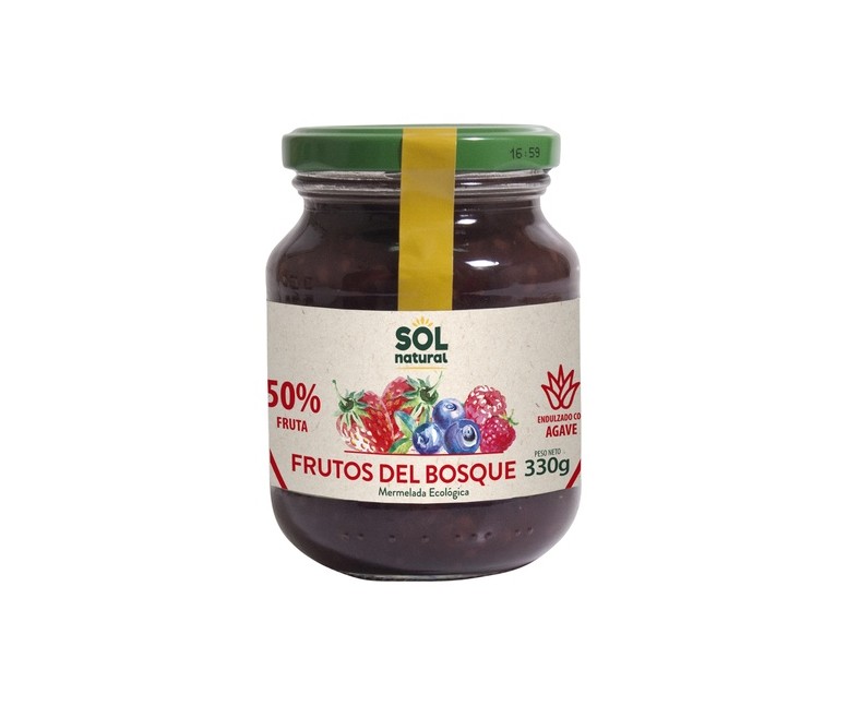 Mermelada de frutas del bosque con sirope de agave Bio 325 g Sol Natural