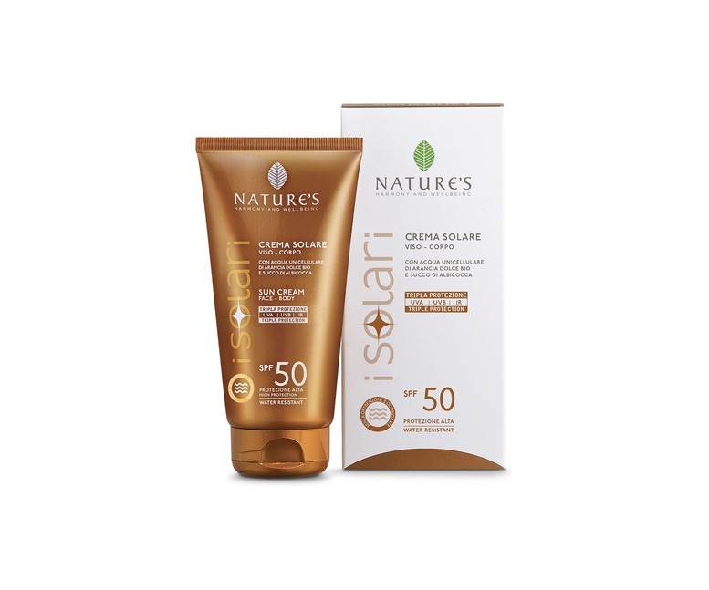 Crema solar para rostro y cuerpo SPF50 150 ml de crema Nature's