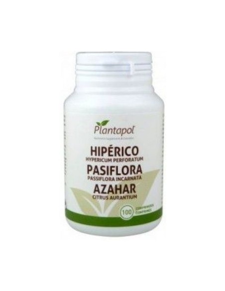 Hyperico, Pasiflora, Azahar 100 comprimidos Plantapol