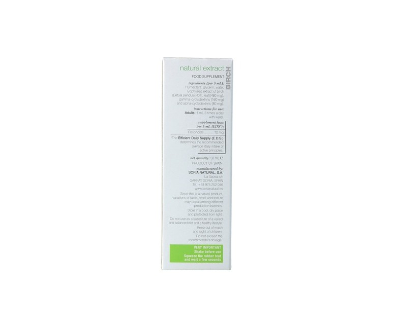 Extracto de Abedul (Fórmula XXI) 50 ml Soria Natural