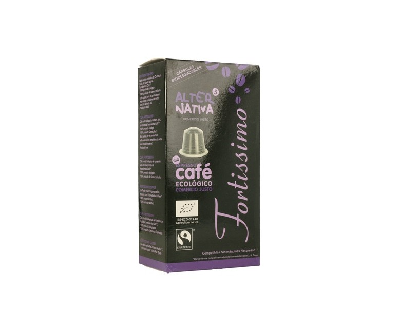 Cápsulas de Café Fortissimo BIO-FT. 10 unidades de 5g Alternativa3
