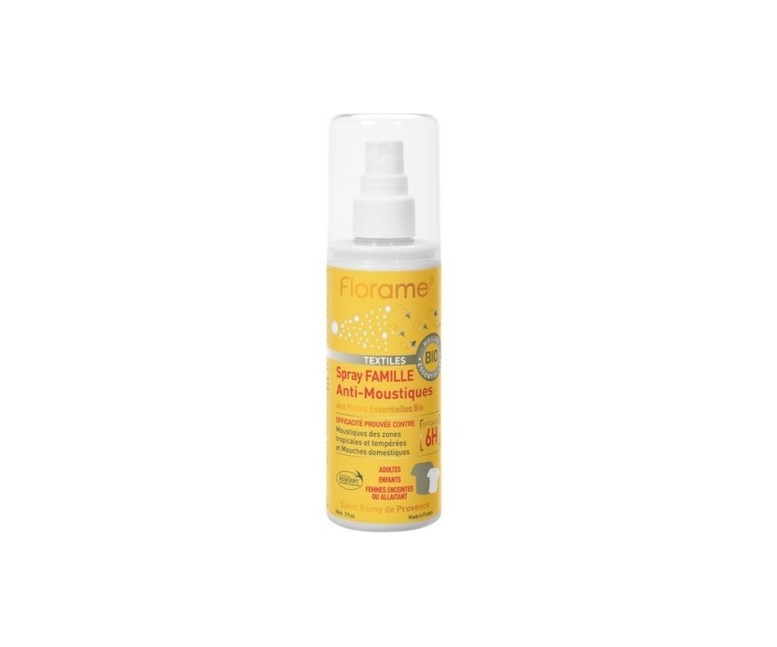 Spray antimosquitos y moscas para tejidos 90 ml Florame