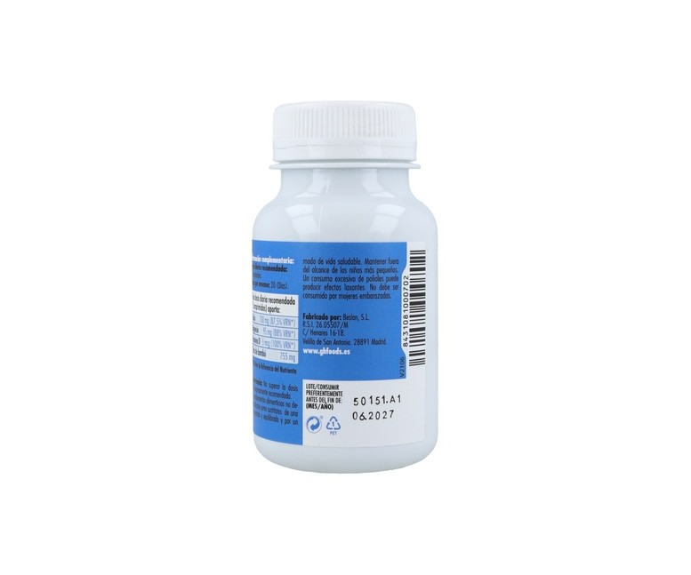 Calcio + vitamina D 1000mg 100 comprimidos masticables de 1000 mg GHF