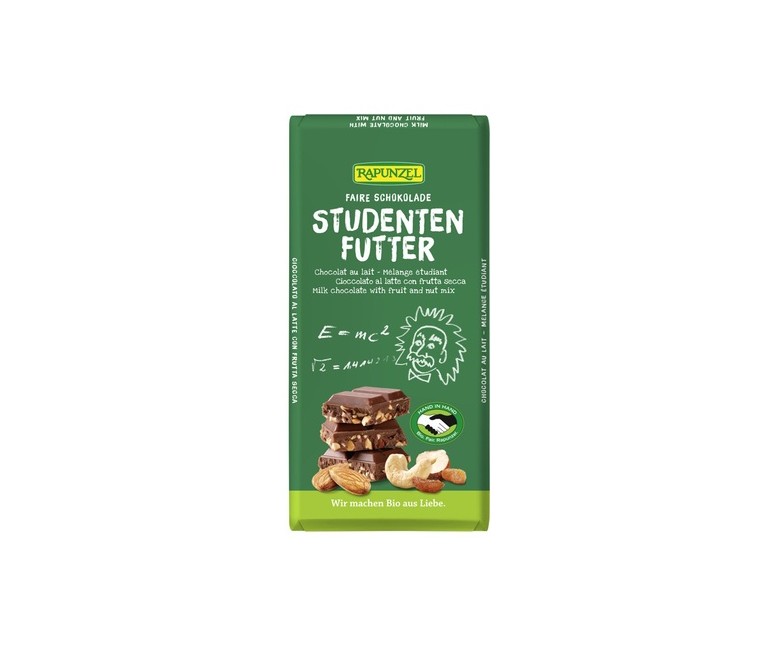Tableta chocolate leche frutos secos 200 g Rapunzel