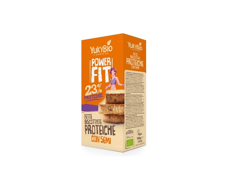 Pan tostado proteico semillas 190 g Yukybio