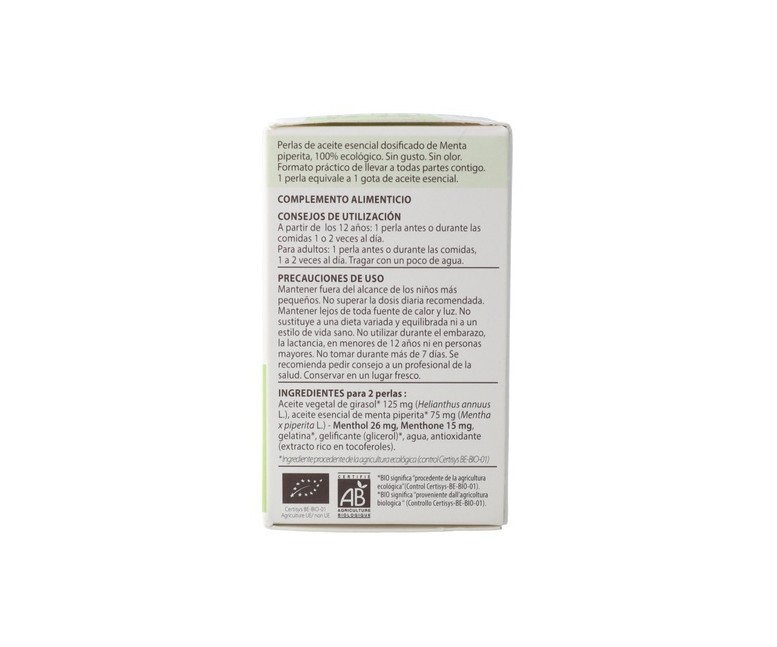 Perlas Menta piperita Bio 60 perlas (Menta) Pranarom